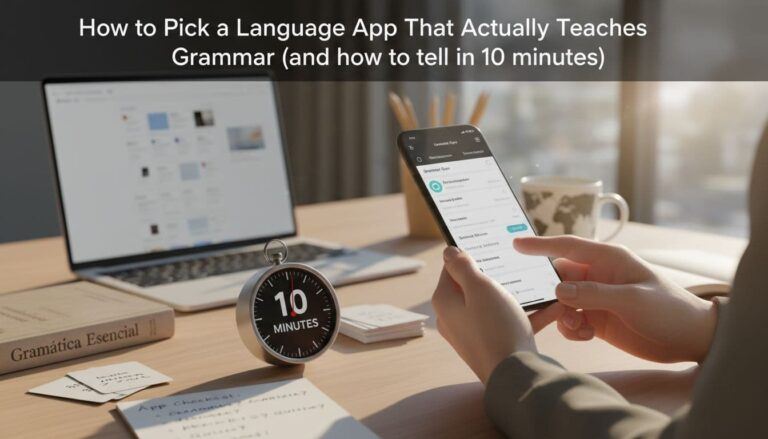language app grammar illustration