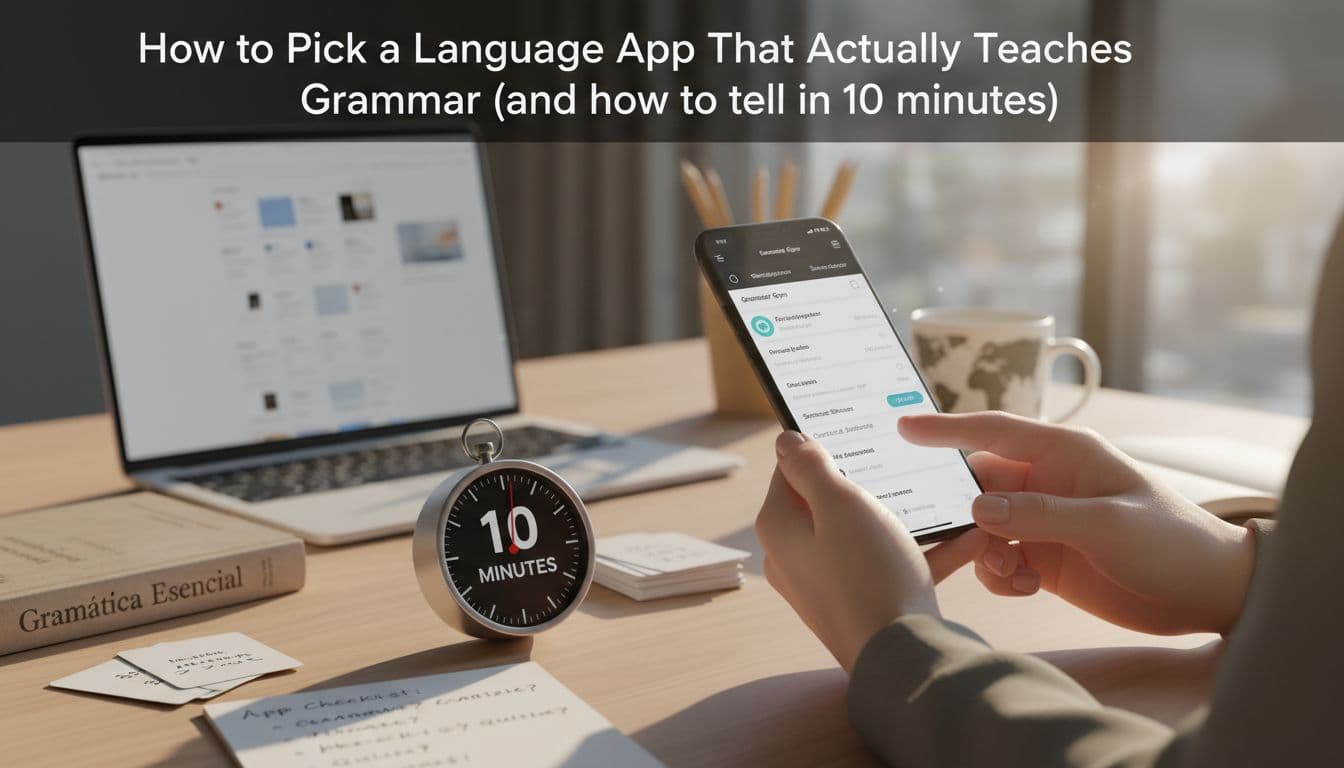 language app grammar illustration