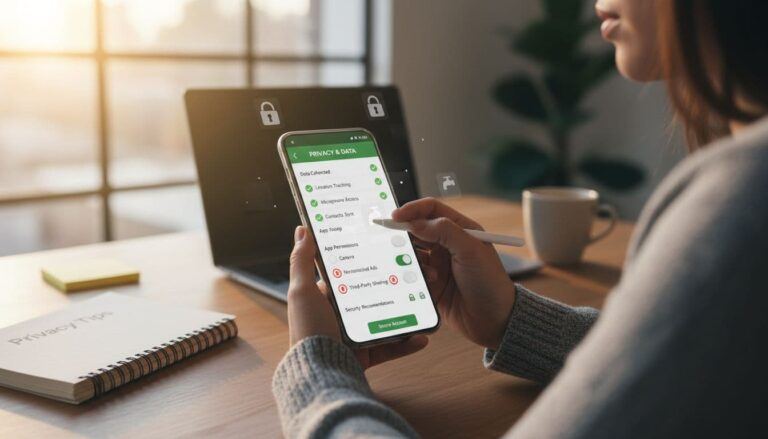 Language App Privacy Settings illustration