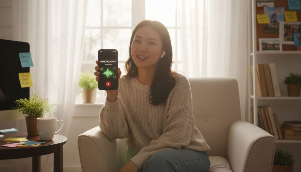 language app pronunciation practice illustration