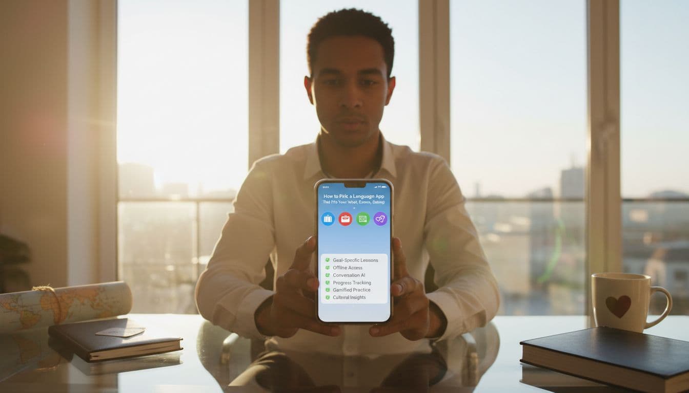 language learning app illustration