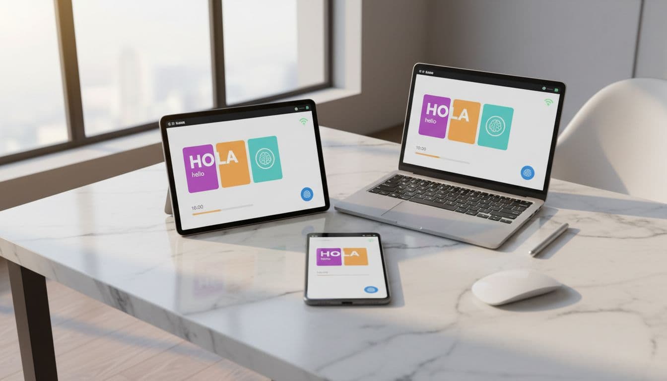 cross device sync test for language apps