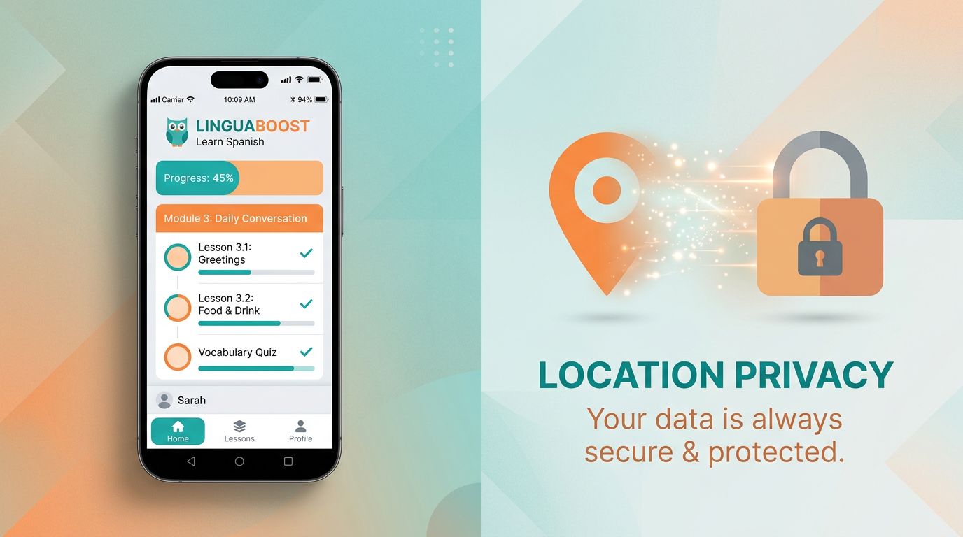 language learning app location permissions